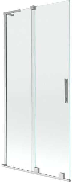 Mexen Velar L 2-krilna drsna tuš pregrada 95 x 150 cm, prozorna, krom - 896-095-003-01-01
