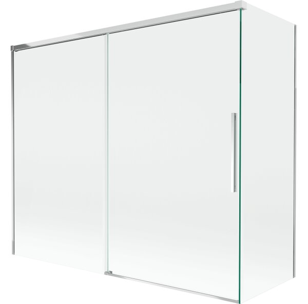 Mexen Rox 2-delna drsna tuš zaslon 180 + 80 x 150 cm, prozoren, krom - 8C9-180-080-01-00