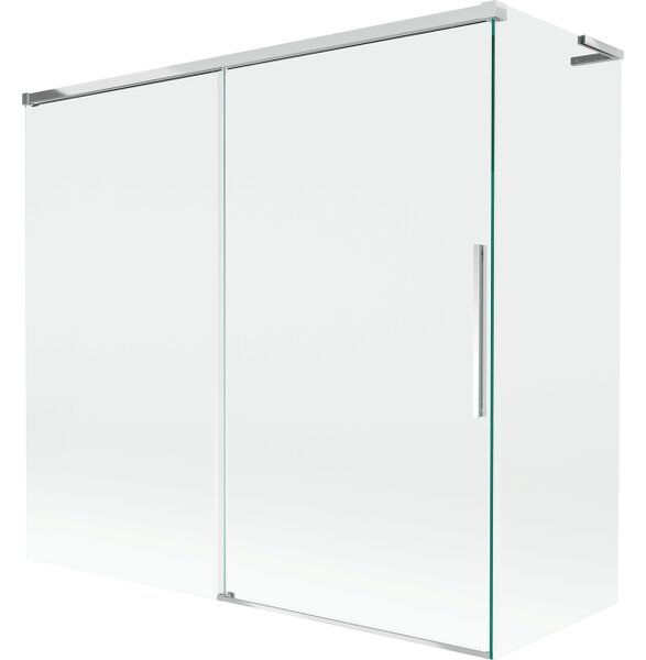 Mexen Rox L razvlečni dvodelni tuš zaslon 170 + 70 x 150 cm, prozoren, krom - 8C9L-170-070-01-00