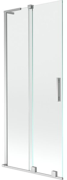 Mexen Velar L dvojno drsni tuš zaslon 2-krilni 85 x 150 cm, prozoren, krom - 896-085-003-01-01