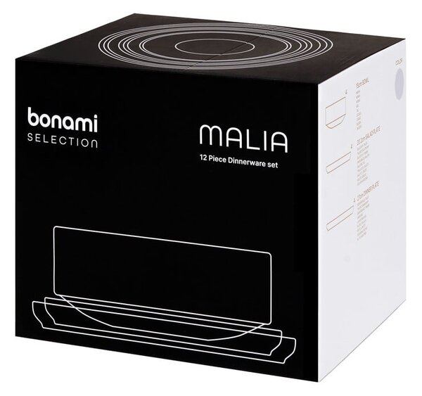 Jedilni servis 12 ks iz kamenine za 4 osebe Malia – Bonami Selection
