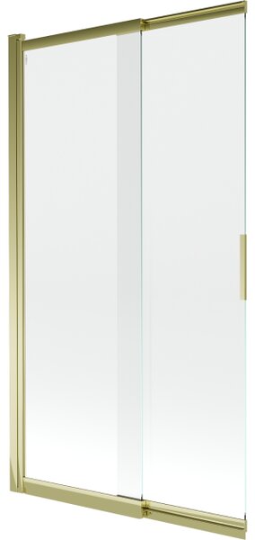 Mexen Fox 2-krilni premični tuš zaslon 100 x 150 cm, prozoren, zlati - 891-100-002-50-00