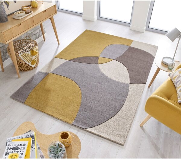 Oker rumeno-bež volnena preproga 200x290 cm Glow – Flair Rugs