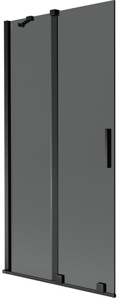 Mexen Velar tuš zaslon s 2 premičnima kriloma, 95 x 150 cm, grafit, črna - 896-095-000-41-70