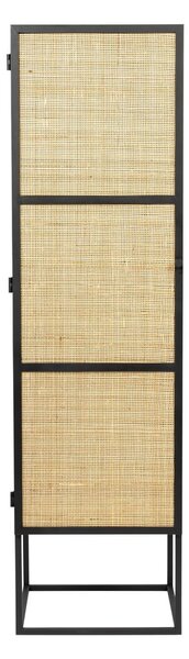 Črna omara iz ratana 40x145 cm Guuji - White Label