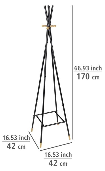 Črn kovinski obešalnik Loft – Wenko