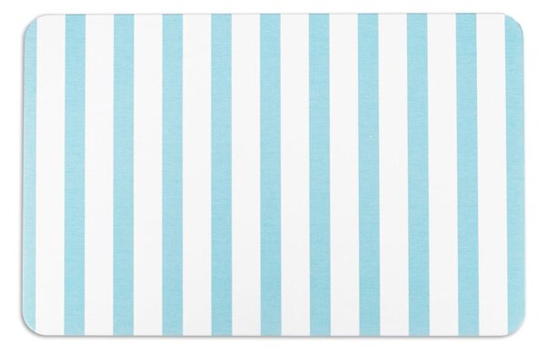 Bela/svetlo modra kopalniška podloga iz diatomejske zemlje 39x60 cm Stripe – Artsy Doormats