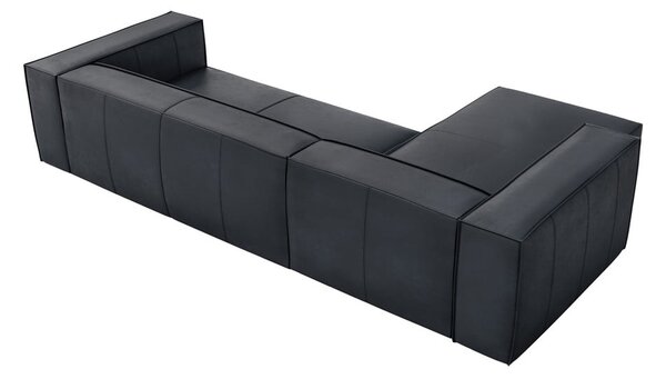 Temno modra usnjena kotna sedežna garnitura (levi kot) Madame – Windsor & Co Sofas