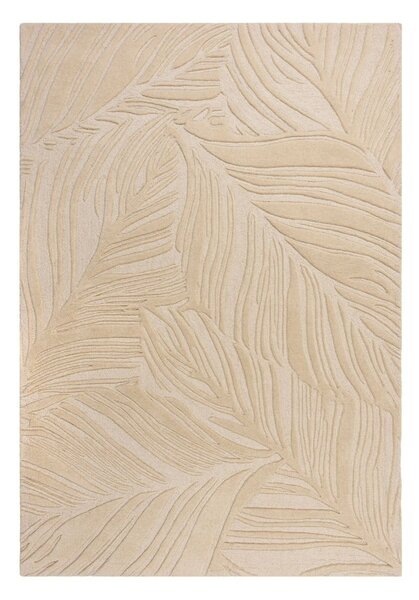 Bež volnena preproga Flair Rugs Lino Leaf, 160 x 230 cm