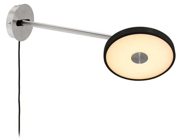 UMAGE LED-stenna svetilka Asteria Long, črna, jeklo, vtič, zatemnjen, Črna, spalnica, Kovina, Dizajn