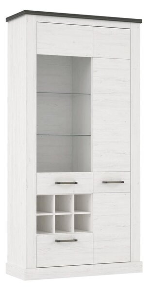 Premium Living Vitrina Montreal, Bela, Barva Pinije