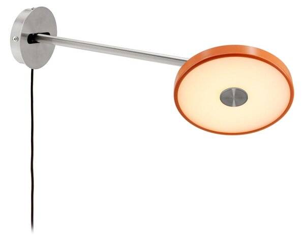 UMAGE LED-stenna svetilka Asteria Long, oranžna, jeklo, vtič, zatemnjen, Rumena, spalnica, Kovina, Dizajn
