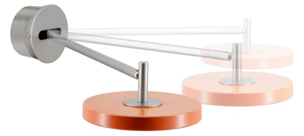 UMAGE LED-stenna svetilka Asteria Long, oranžna, jeklo, neposredna napeljava, zatemnjen, Oranžna, spalnica, Kovina, Dizajn