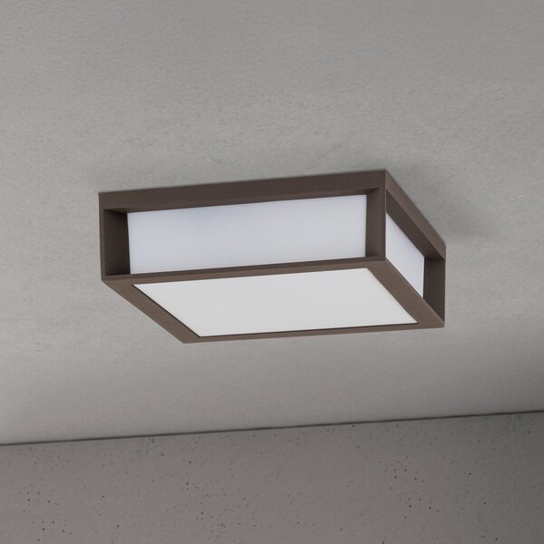ORION Zunanja svetilka Henry, corten, litega aluminija, E27, IP44, zatemnjen, Rjava / rjasta, Aluminij, Sodobni
