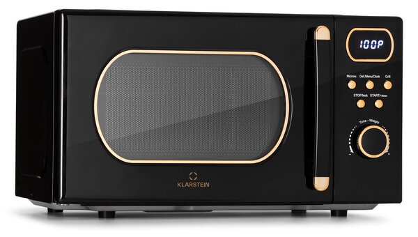 Klarstein Julieta, mikrovalovna pečica z žarom, 20l, 700 / 800 W, Ø25,5 cm, 8 programov