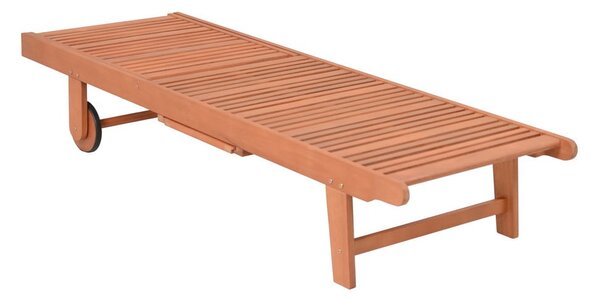 Kremno bel/v naravni barvi vrtni ležalnik iz masivnega lesa San Diego – Garden Pleasure