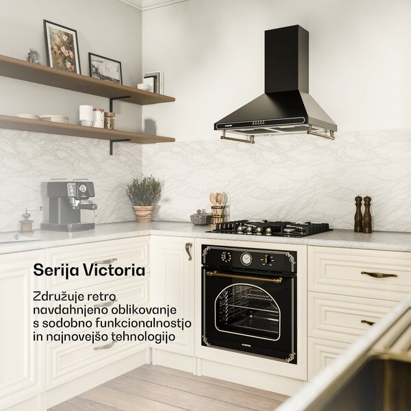 Klarstein Victoria 4 Zonen, plinska kuhalna plošča, 4 gorilniki, steklokeramična, črna