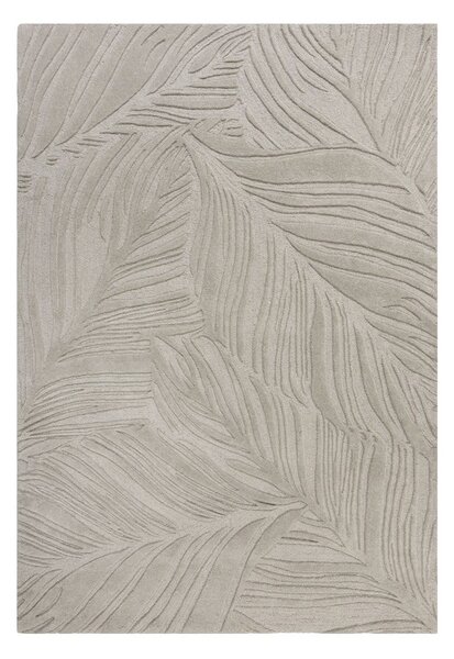 Svetlo siva volnena preproga 200x290 cm Lino Leaf - Flair Rugs