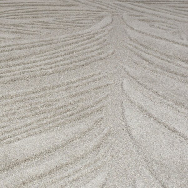 Svetlo siva volnena preproga 200x290 cm Lino Leaf - Flair Rugs