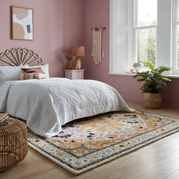 Rumena volnena preproga 230x160 cm Dahlia - Flair Rugs