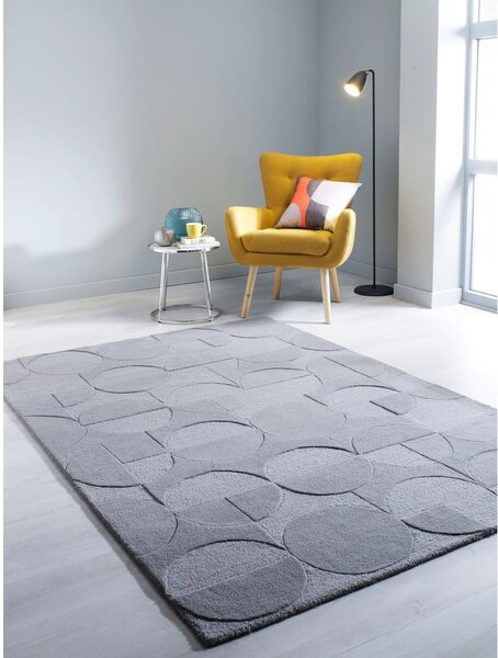 Siva volnena preproga Flair Rugs Gigi, 120 x 170 cm