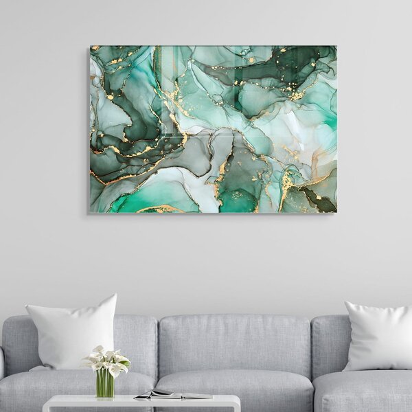 Steklena slika 100x70 cm Turquoise – Wallity