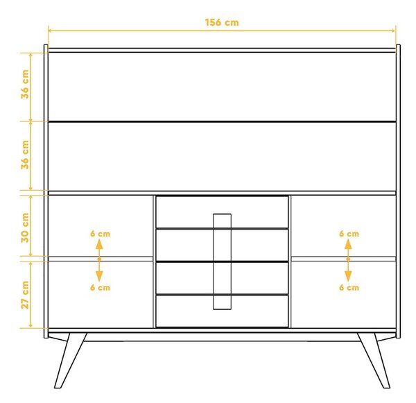 Hrastova vitrina 160x154 cm Retro - The Beds