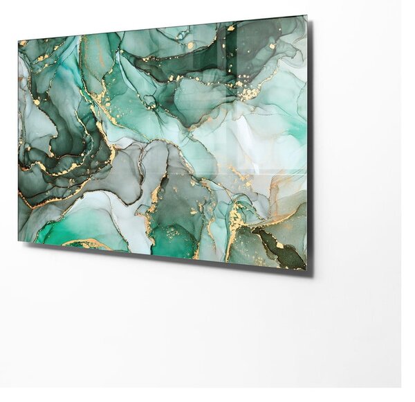 Steklena slika 100x70 cm Turquoise – Wallity