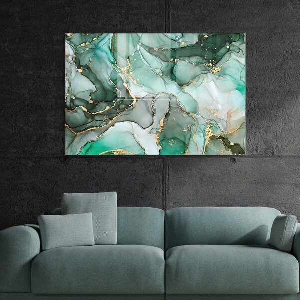 Steklena slika 100x70 cm Turquoise – Wallity