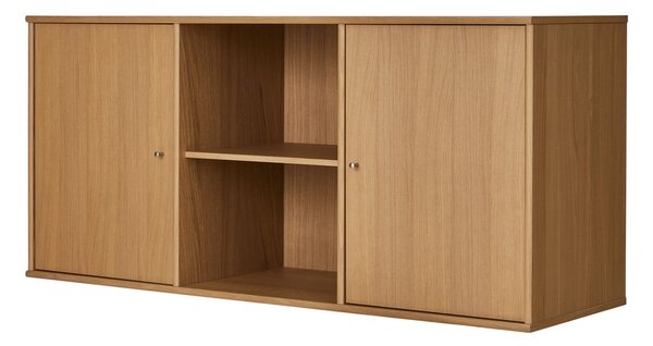 Nizka stenska komoda v hrastovem dekorju v naravni barvi 133x61 cm Mistral – Hammel Furniture