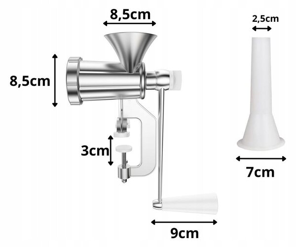 Univerzalni ročni mlinček za meso + 6 nastavkov