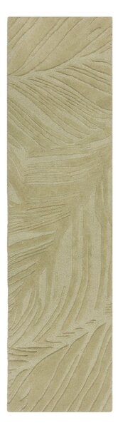 Zelen volneni tekač 60x230 cm Lino Leaf - Flair Rugs