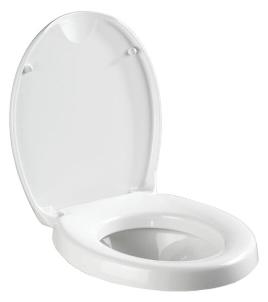 Visoka deska za WC školjko s počasnim zapiranjem za starejše Wenko Secura, 43,5 x 37 cm