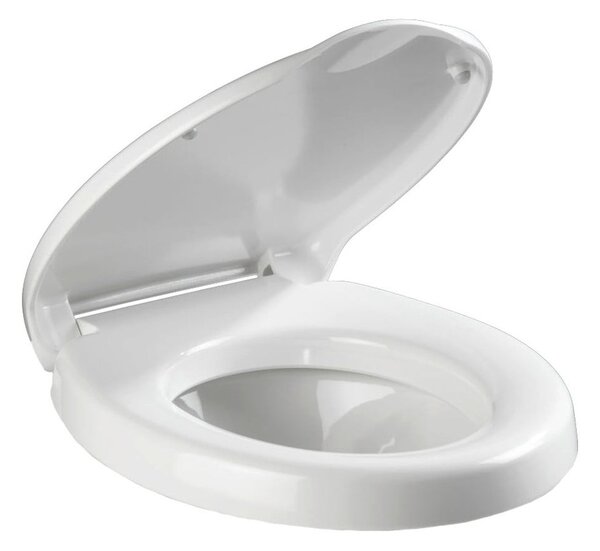 Visoka deska za WC školjko s počasnim zapiranjem za starejše Wenko Secura, 43,5 x 37 cm