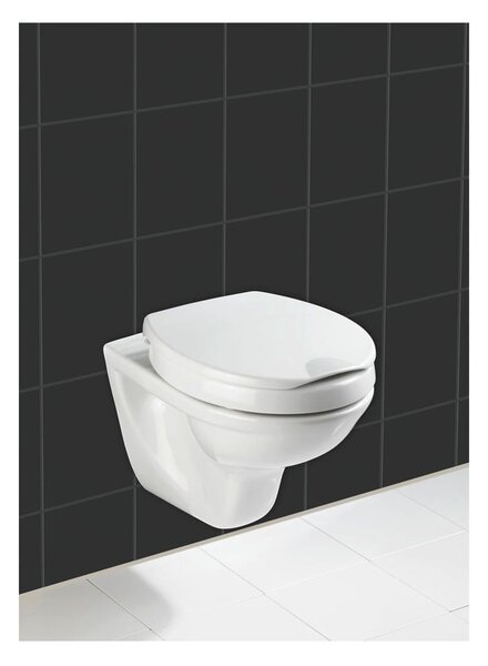 Visoka deska za WC školjko s počasnim zapiranjem za starejše Wenko Secura, 43,5 x 37 cm