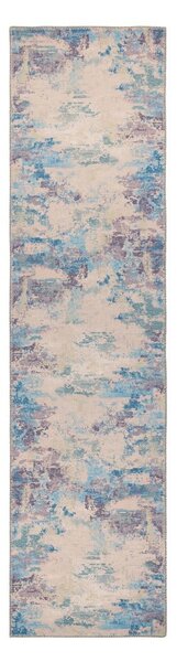 Modro-vijoličen pralen tekač iz mešanice recikliranih vlaken 60x230 cm Reid – Flair Rugs