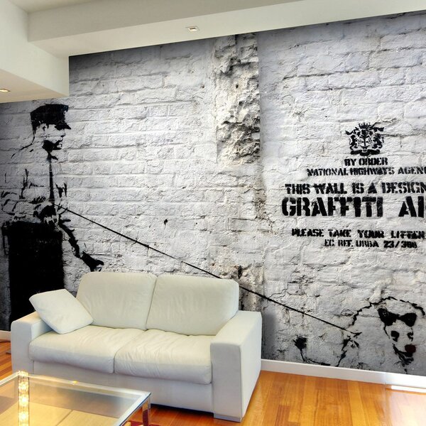 Fototapeta - Banksy - Graffiti Area