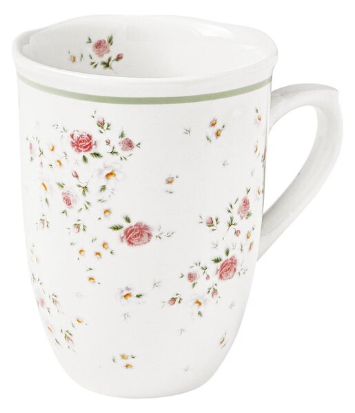 Komplet 2 belih porcelanastih lončkov Brandani Nonna Rosa