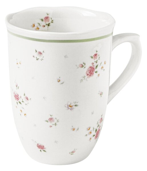 Komplet 2 belih porcelanastih lončkov Brandani Nonna Rosa