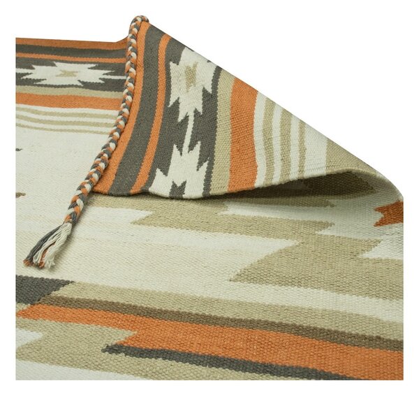 Obojestranska zunanja preproga iz reciklirane plastike Green Decore Aztec, 90 x 150 cm
