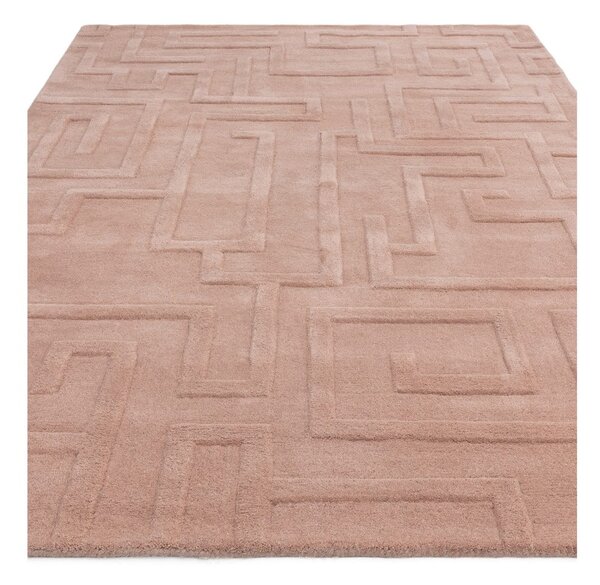 Svetlo rožnata volnena preproga 160x230 cm Maze – Asiatic Carpets