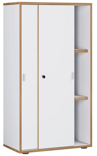 P & B Arhivska Omara Salia B60, Bela, Barva Hrasta