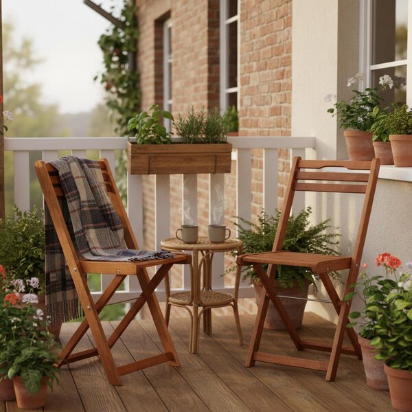 Gardenson Set Vrtnih Stolov Porto, 2 Kos, Masivno