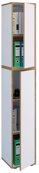 P & B Arhivska Omara Salia B30, Bela, Barva Hrasta