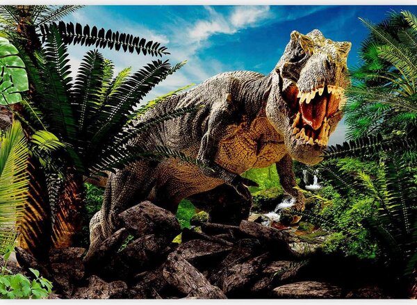 Artgeist Fototapeta Angry Tyrannosaur, 100x70cm