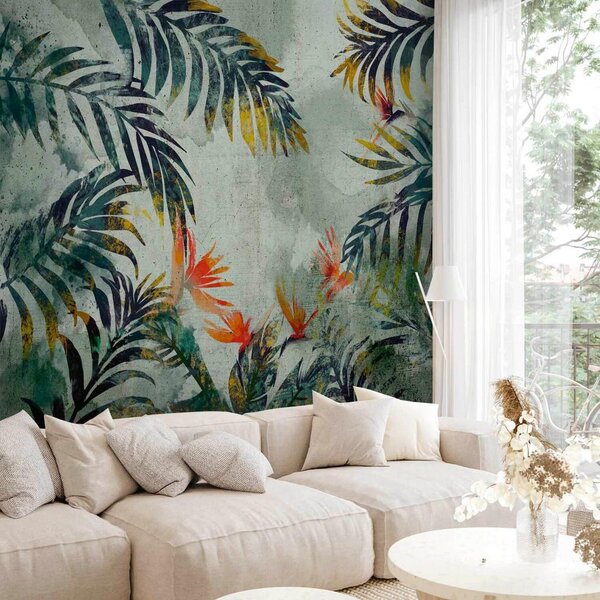 Artgeist Fototapeta Jungle Flowers, 100x70cm