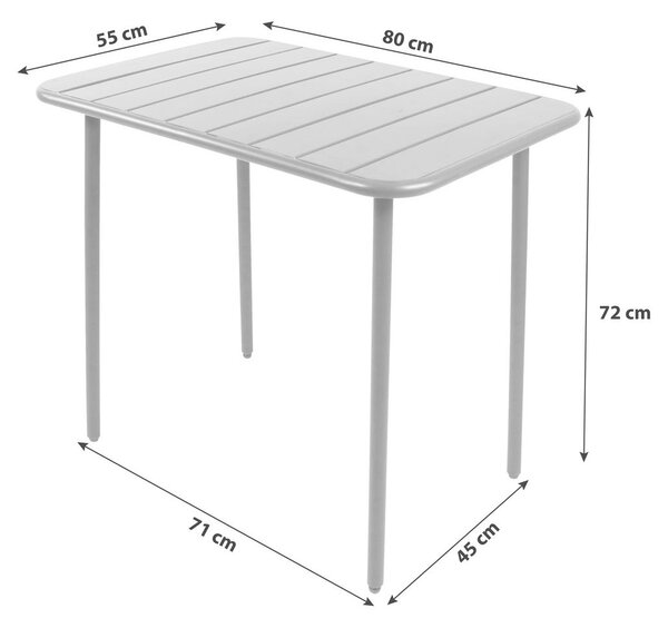 Ambia Garden Vrtna Miza Sumila, Črna, 80x55