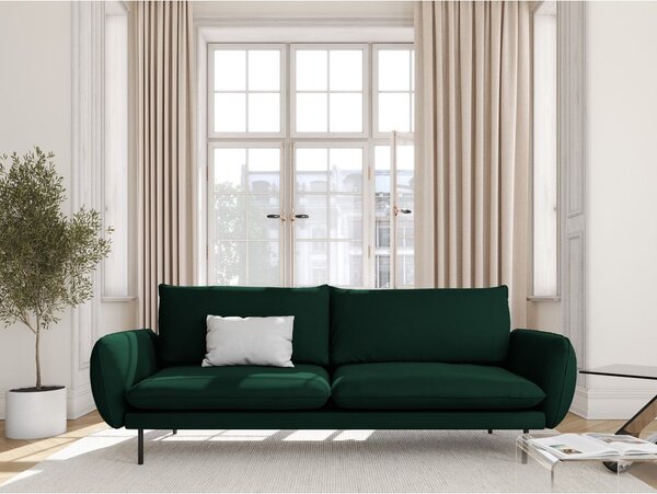Temno zelen žametni kavč 230 cm Vienna - Cosmopolitan Design