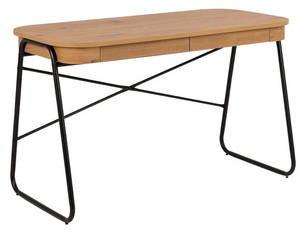 Pisalna miza z mizno ploščo v hrastovem dekorju 60x120 cm Blueton – Actona
