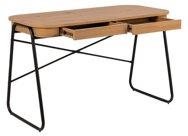 Pisalna miza z mizno ploščo v hrastovem dekorju 60x120 cm Blueton – Actona
